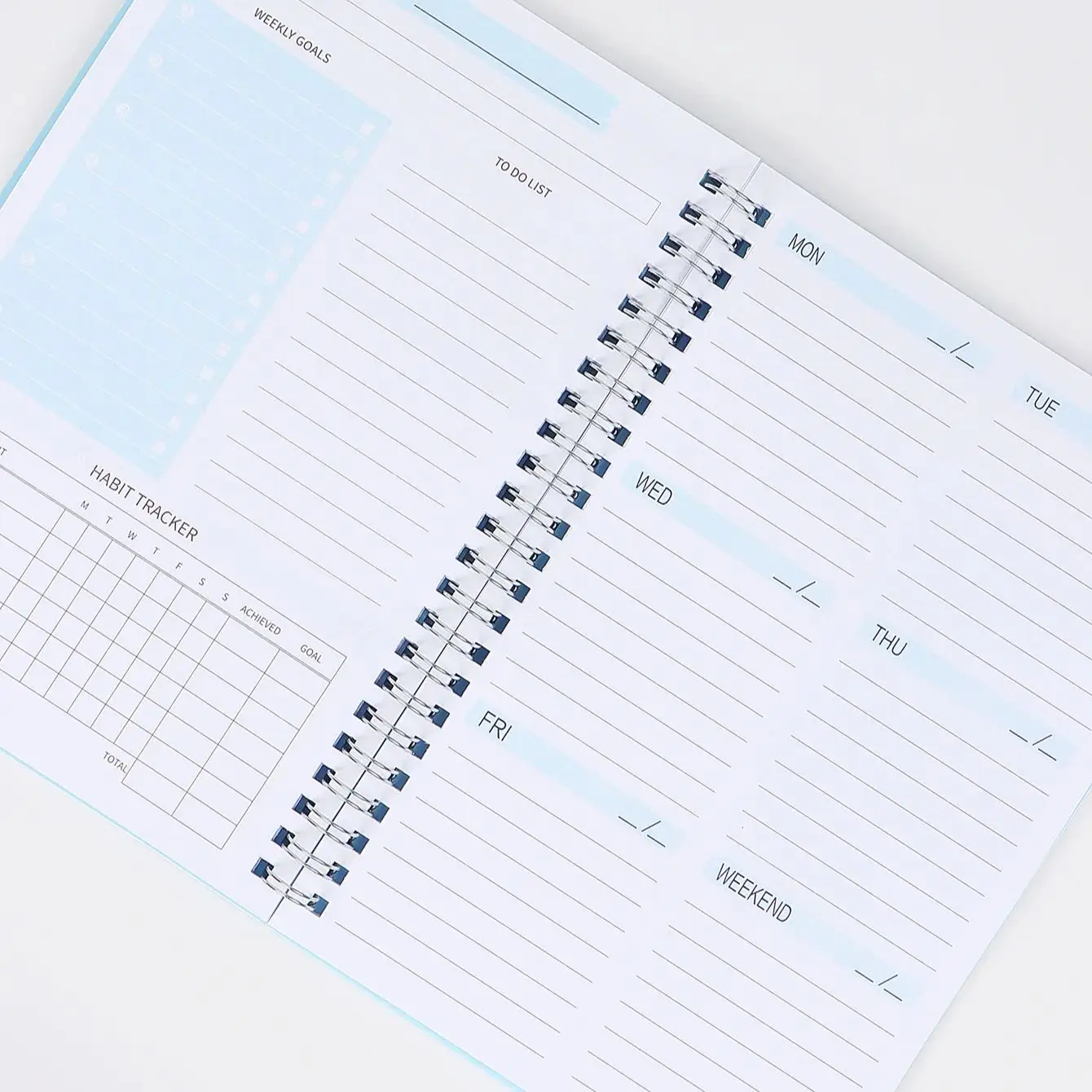 Weekly Goals Planner - A5 Spiral-Bound Agenda for Daily and Future Planning