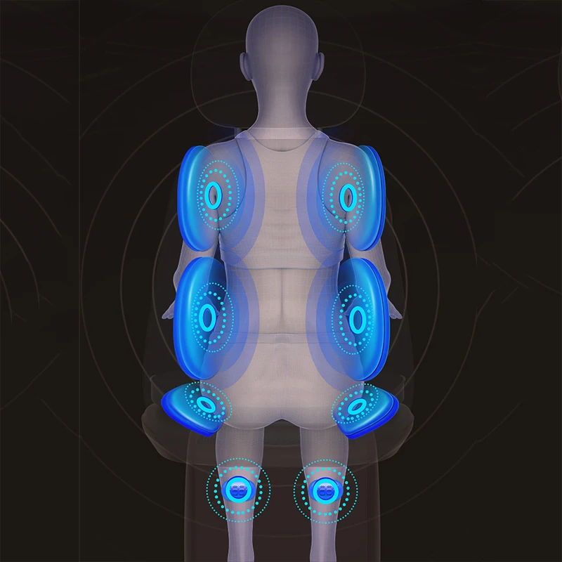 Upgrade Electric Full Body Massage Chair Neck Back Waist Massage Cushion Heat Vibrate Kneading Leg Massage Pad Seat Relaxation 4