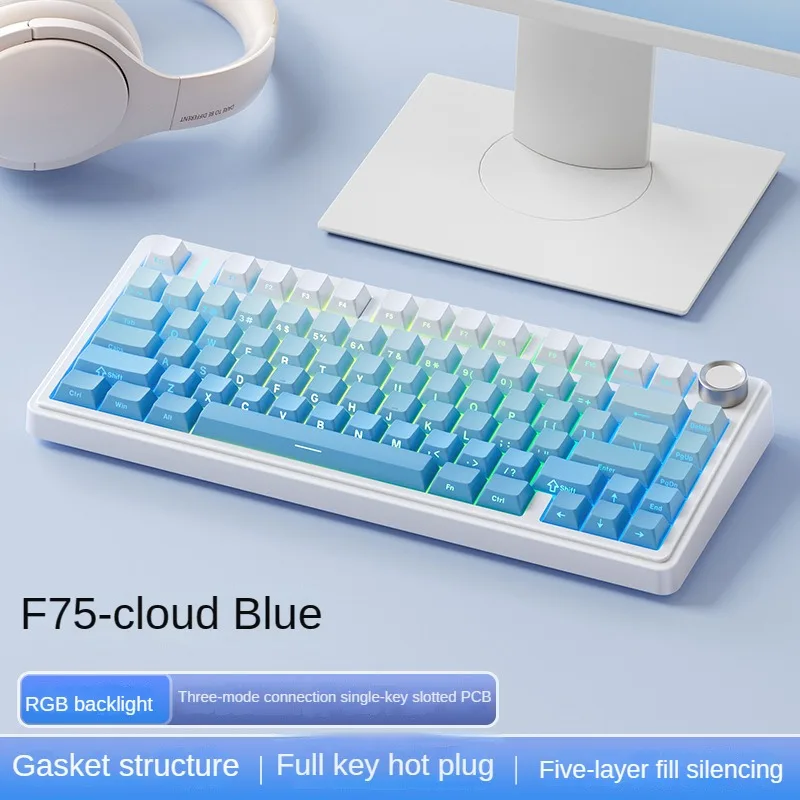 AULA F75 ワイヤレスメカニカルキーボード、ゲーマーキーボード