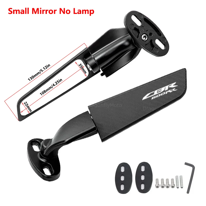 Motorrad flügels piegel für honda cbr 600rr cbr600rr 2015-2019 verstellbarer drehbarer rückspiegel mit logo – Detail 10