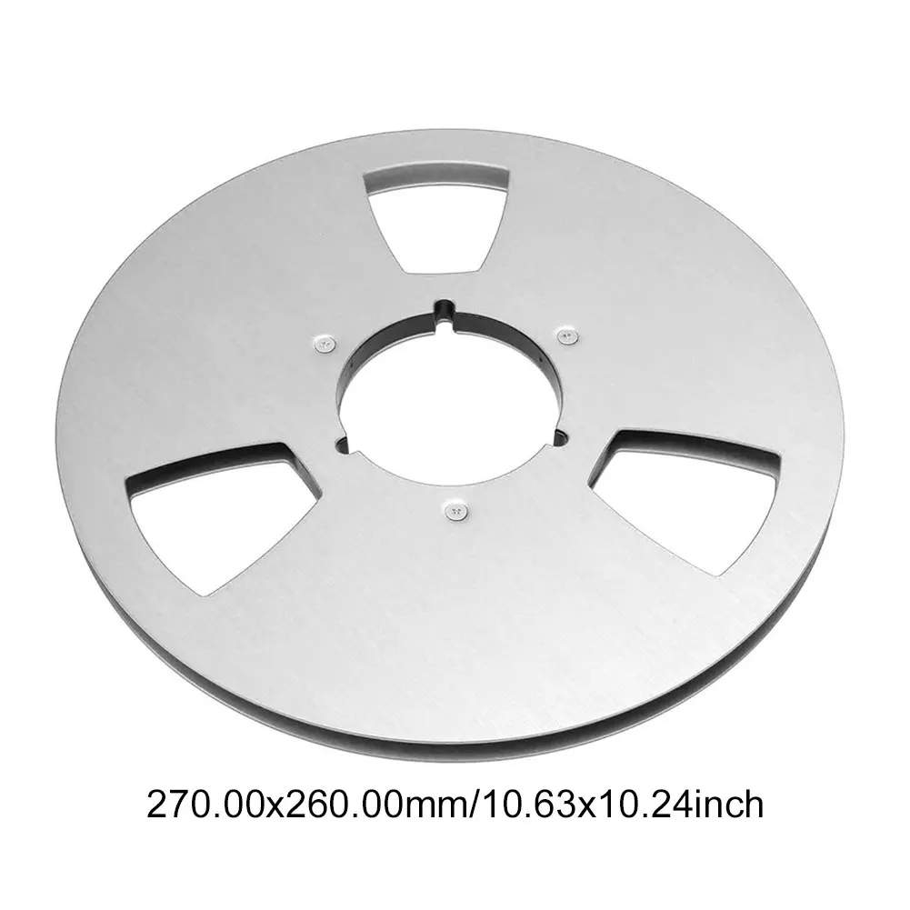 1/4 10.5/7 Inch Empty Takeup Reel Aluminum Alloy 3Hole Opening Machine Part Sound Tape Takeup Reel for Recorder Replacement
