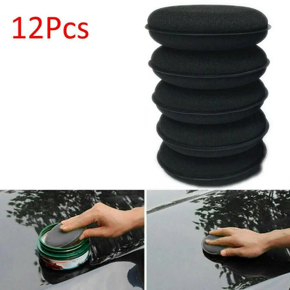 

12pcs Car Wax Sponge For Waxing Polishing Tire Trimming Car Washing Cleaning Tool Car Waxing Car Tools S4B3