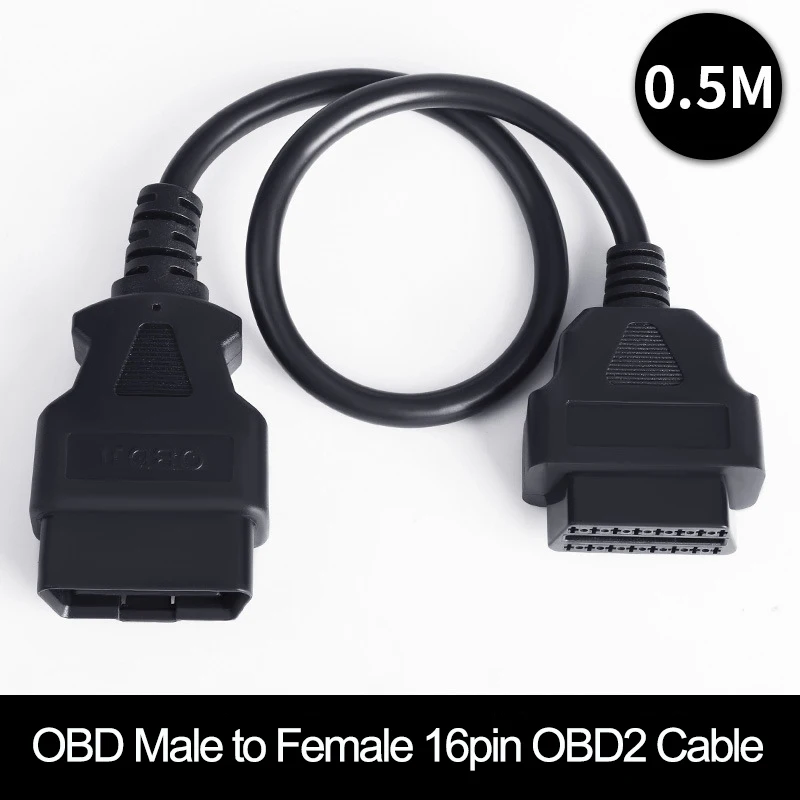 OBD2 connettore maschio a 16 Pin per adattatore di prolunga ELM327 cavo