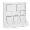 Toy Chest Kids Storage Organizer Wardrobe Display Bookcase w/ 3 Fabric Drawers 3