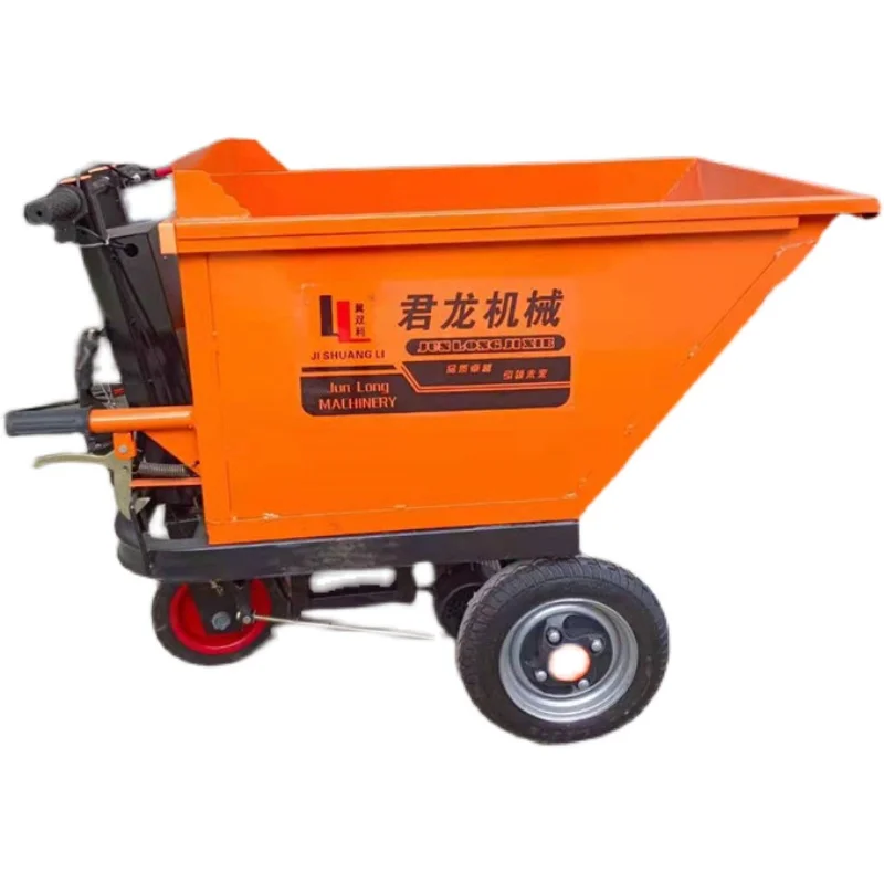 YY Construction Site Electric Hand Push Truck Electric Three-Wheel Brick Pulling Mortar Pulling Truck