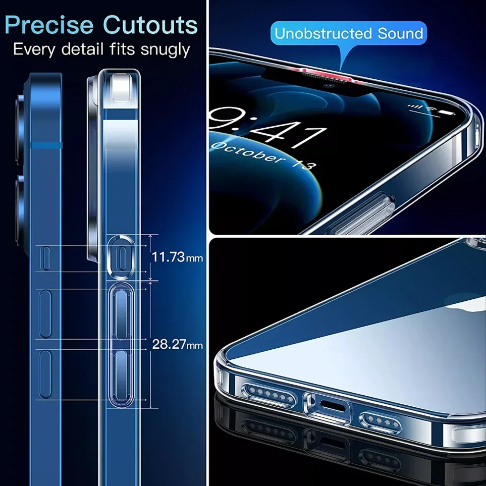 Sleek Ultrathin Shockproof Clear Phone Case