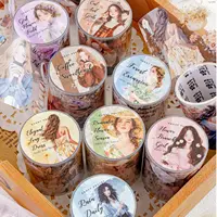 200cm/roll Waterproof PET Tape Literary Girl Daily Life Scene Hand Tent Card Mug Collage Material DIY Greeting Card Decoration 1