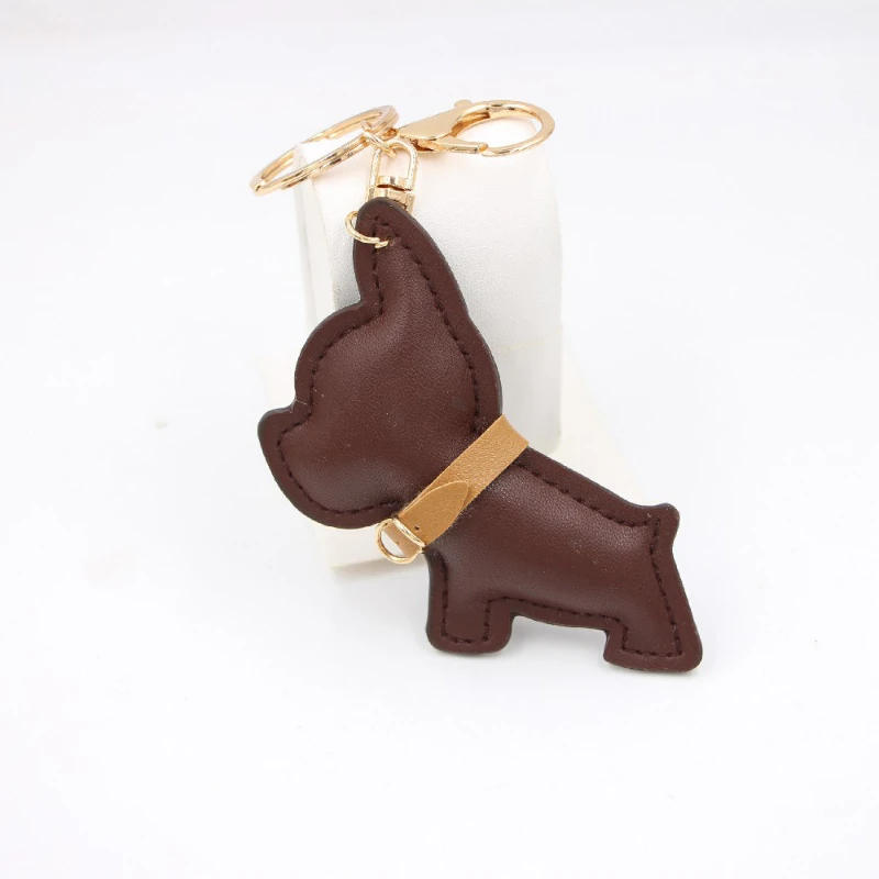 Fierce Bulldog PU Leather Keychain Decor