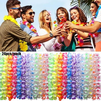24pcs Hawaiian Flower Leis 1