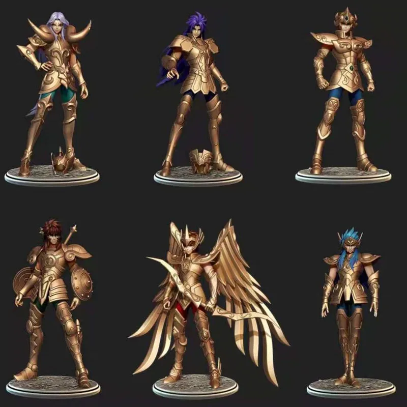 

Белая форма Saint Seiya «сделай сам», не цветная фигурка зодиака, созвездия, модель 3d печати, тренировочная раскраска, трендовая фотография, подарок