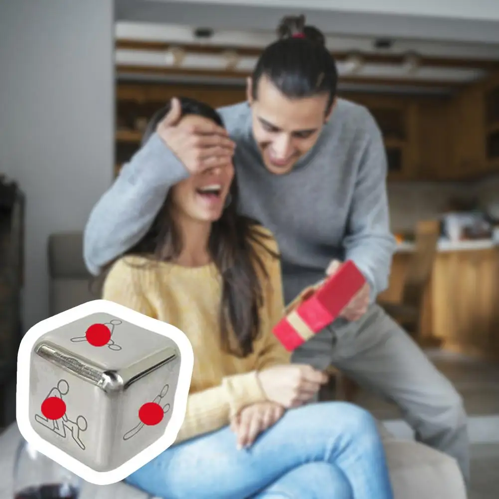 Game Dice Intimate Game for Couples Metal Dice Romantic Date Night Decision Game for Couples Fun Activity Toy Valentine's Day