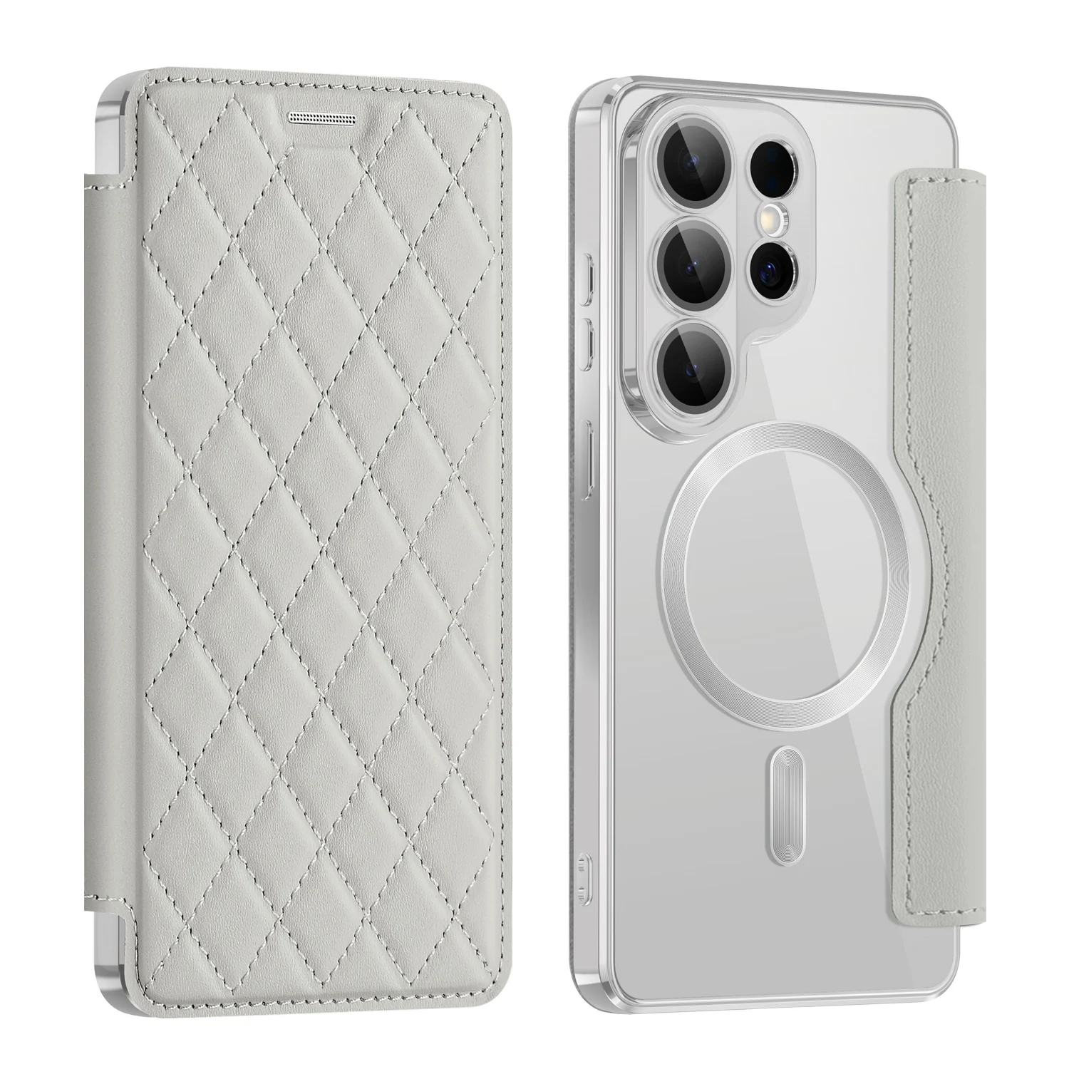 Deluxe Leather Flip Case with Card Holder Slots and Magnetic Closure
