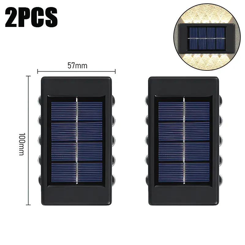 10 LED Solar Wall Lamp Outdoor Waterproof Solar Powered Light UP and Down Illuminate Home Garden Porch Yard Decoration - Image 18