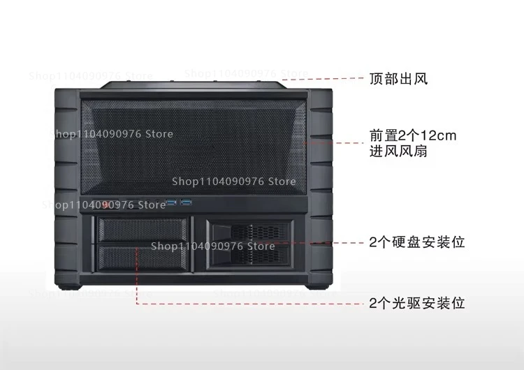 Horizontal chassis HAF XB EVO supports large board, large power supply, modular