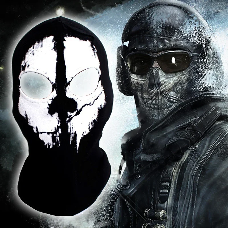 Call Of Duty World At War White Skull Pattern Copricapo Fps Game Cotton Counter Terrism Elite Cosplay Costume Halloween Party