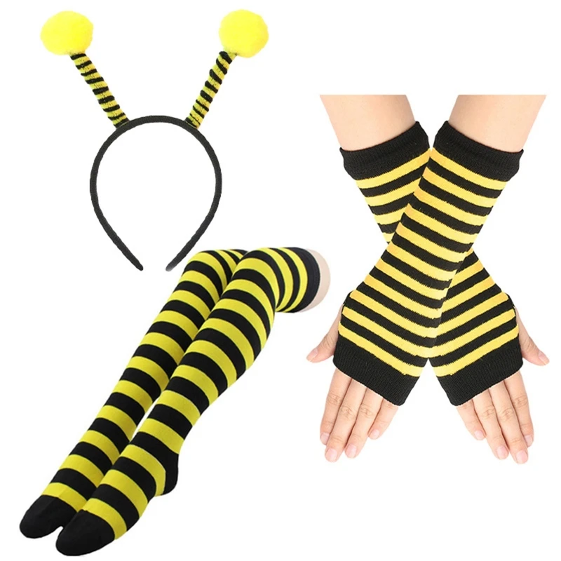 Kit Déguisement Jaune Humairc – Lunettes, Bonnet, Bretelles, Gants Et Boutons – Costume Halloween Carnaval Cosplay