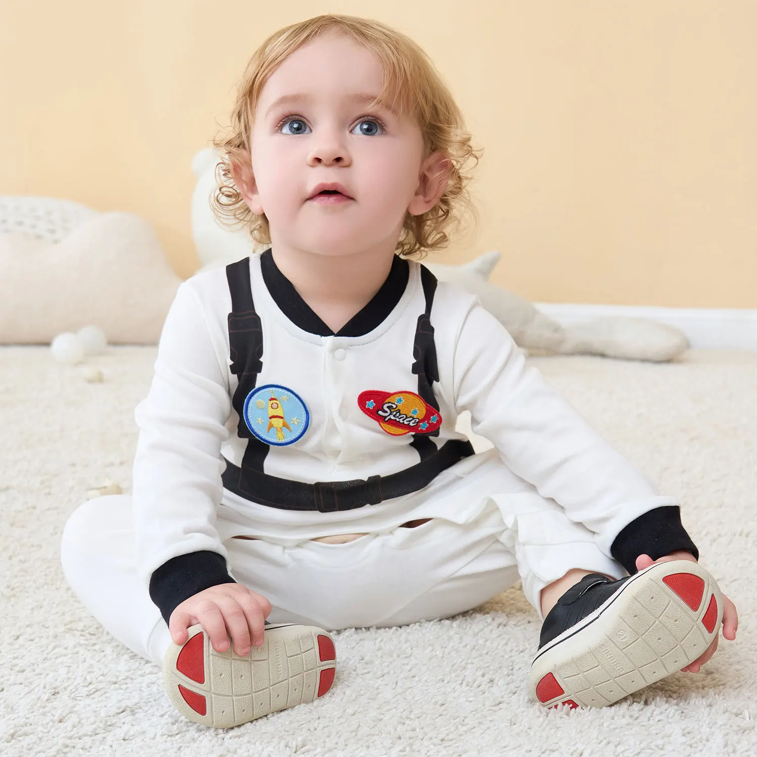 Umorden White Baby Boy Astronaut Costume Cosplay Space Suit Newborn 3M 6M 9M 12M Spring Autumn Romper Jumpsuit Birthday Outfit kids cosplay costume