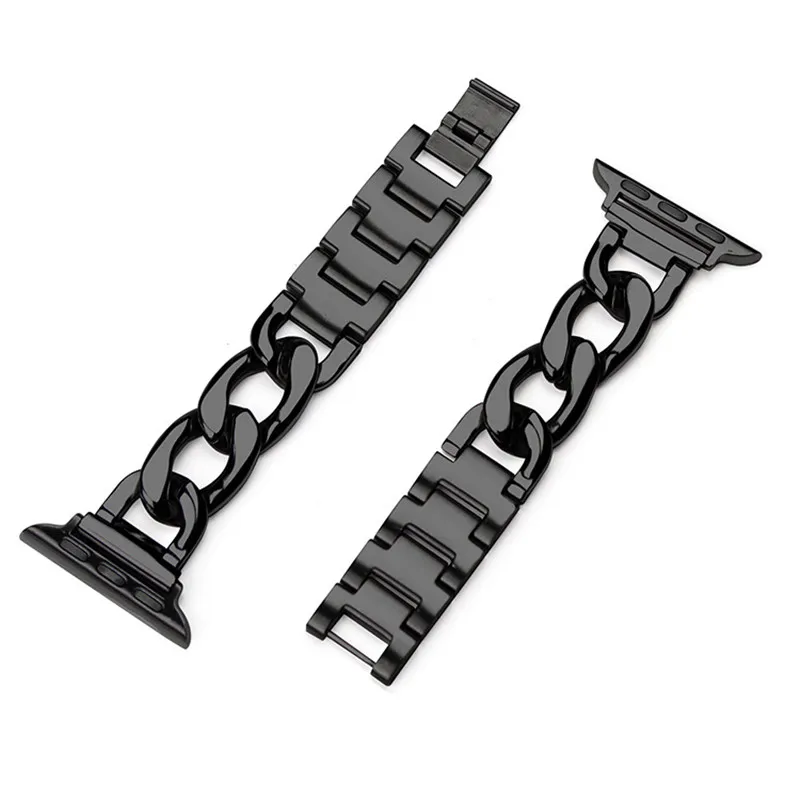 Kubanisches Glieder armband für Apple Uhren armband 40mm 41mm 38mm 44mm 49mm 45 42 Edelstahl armband iwatch Serie ultra2 8 7 6 3 se 9 – Detail 5