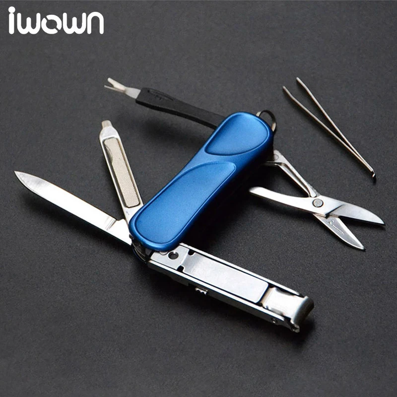 10 In 1 Multifunctional Nail Clipper Stainless Steel Folding Nail Nipper Scissors Fingernail Trimmer Manicure Tool Outdoors Tool
