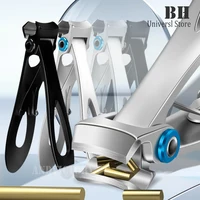 1PC Professional Nail Clippers Carbon Steel High Quality Nail Cutter Black Sliver Repair Finger Toe Tools Finger Toe Scissors 1