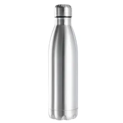 Stainless Steel Insulated Water Bottle - Double - Wall Vacuum Thermos - 1.0L (Silver)