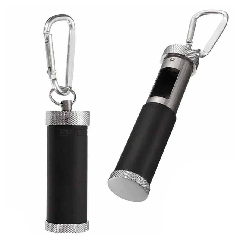 EDC Gadget Portable Pocket Cigarette Ashtray Keychain Metal Buckle Cylindrical Key