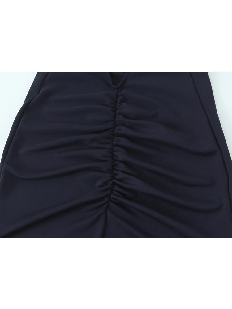 TFMLN Women Halter Neck Long Dress Chic Off Shoulder Backless Sexy  Maxi Dress Spring Summer Women Elegant Solid Party Dress