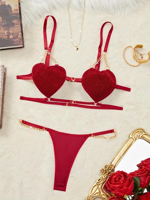 Abby Gold Chain Elegant Thong Set 5