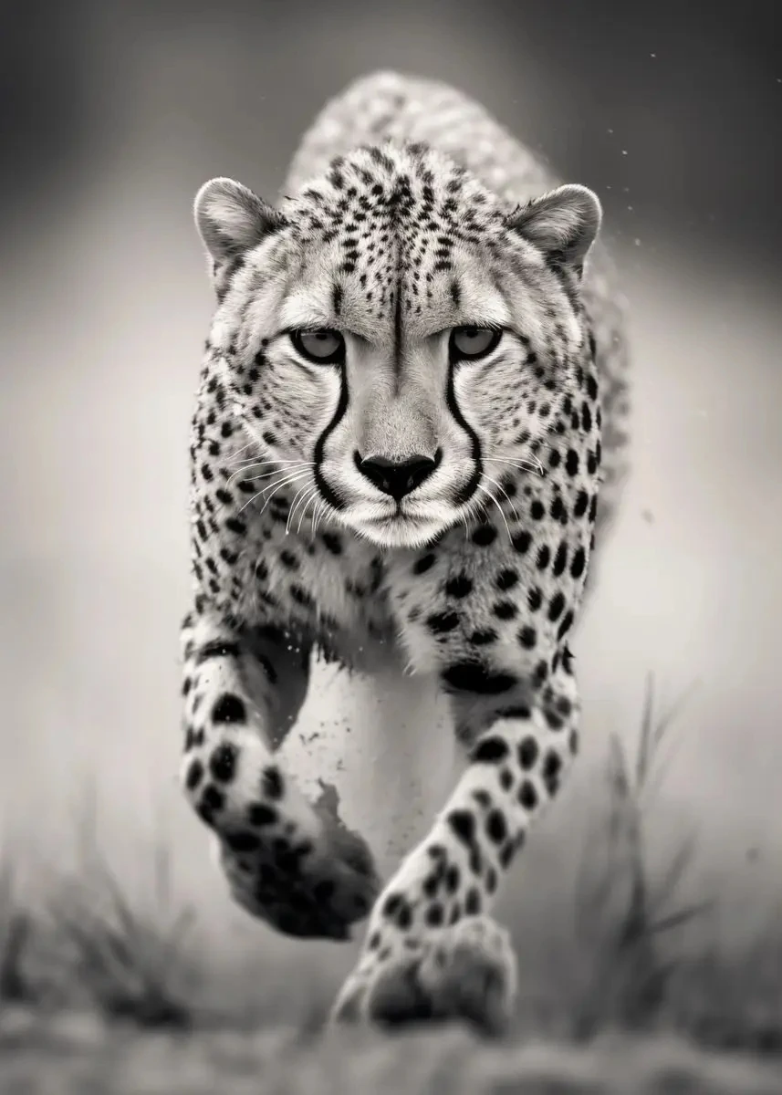 Monochrome Wildlife Canvas Art Prints