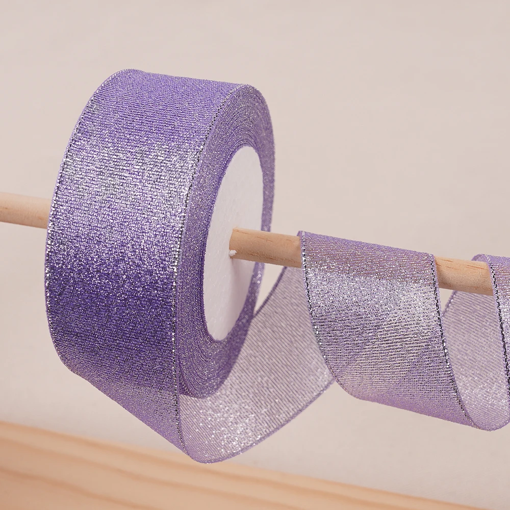Glitter Ribbon Roll – 40mm, 22 Meters for DIY Crafts, Weddings, and Sewing Projects