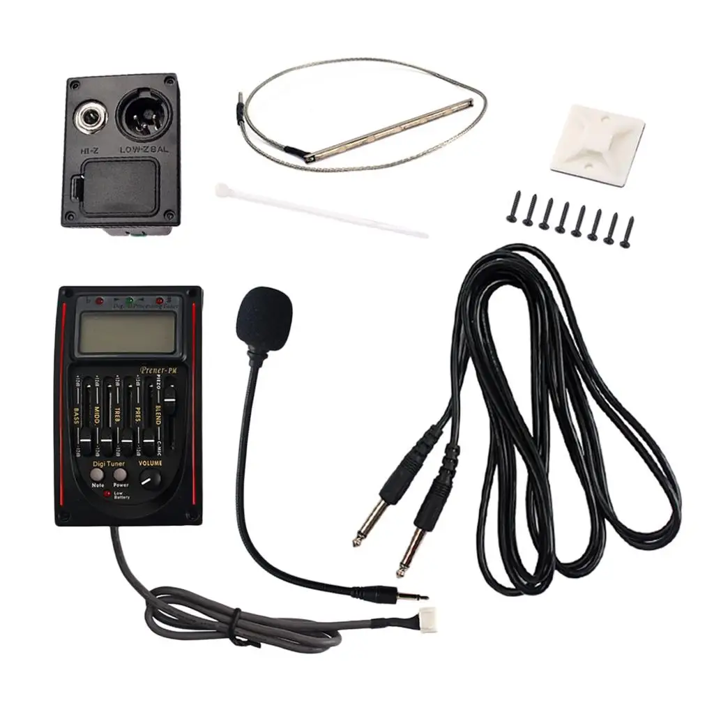 

1 Set 5-Band EQ Preamp Piezo Pickup Amplifier for Acoustic Guitar