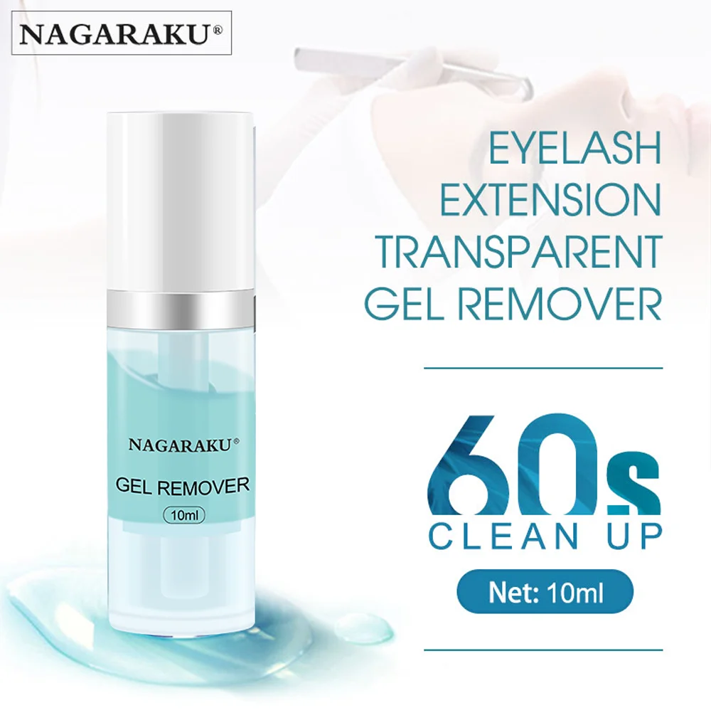 NAGARAKU Eyelash Extension Gel Remover Fast Clear Up Remover Extended False Eyelash Decomposition Adhesive Eyelash Gel Remover