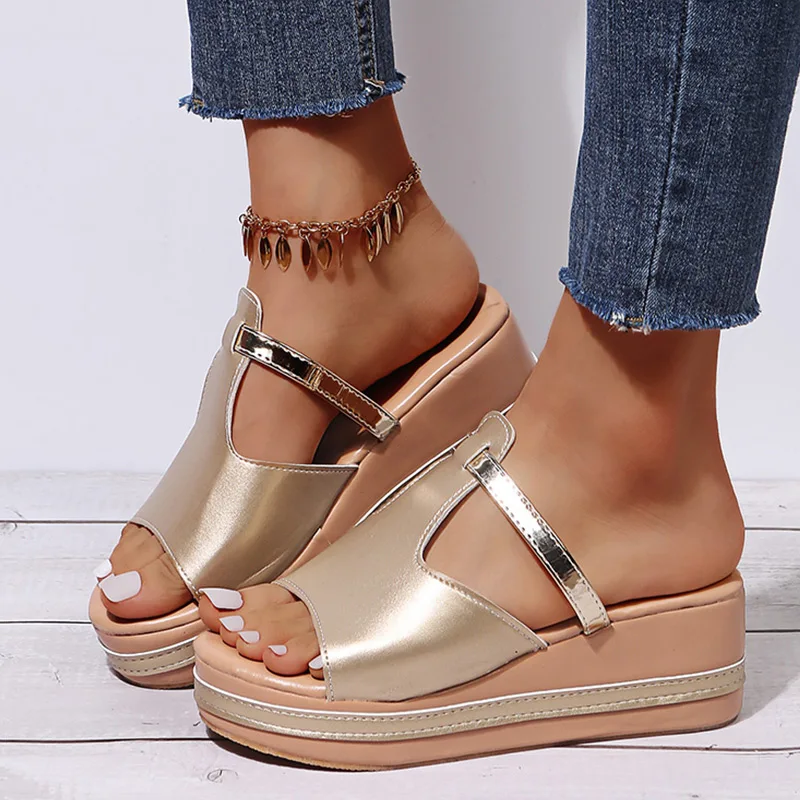 

Women Sandals 2023 New Women Heels Sandals Slip On Wedges Shoes For Women Slippers Summer Sandalias Mujer Platform Sandals Shoes