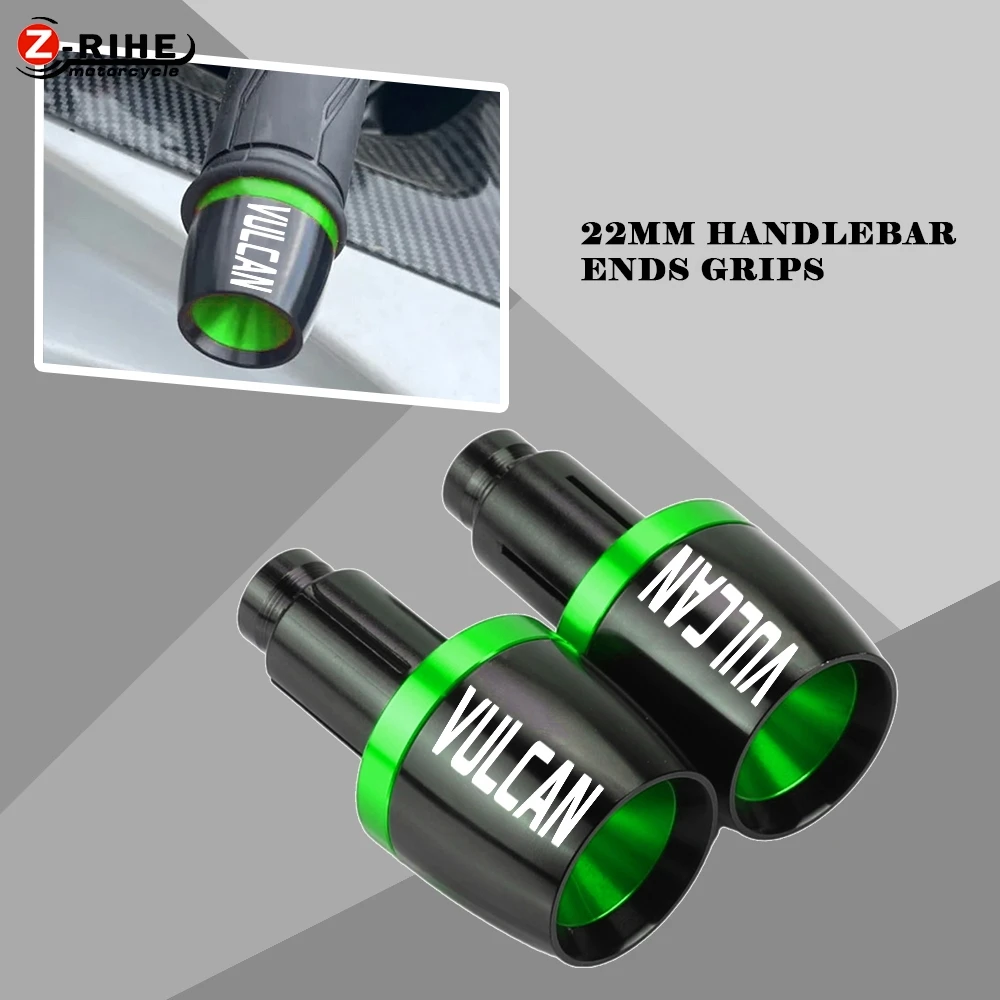 

7/8" 22mm Handlebar Grips Bar Ends Cap For KAWASAKI VULCAN VULCANS 650 VULCAN/S VULCAN650 Motorcycle Handle Counterweight Plug