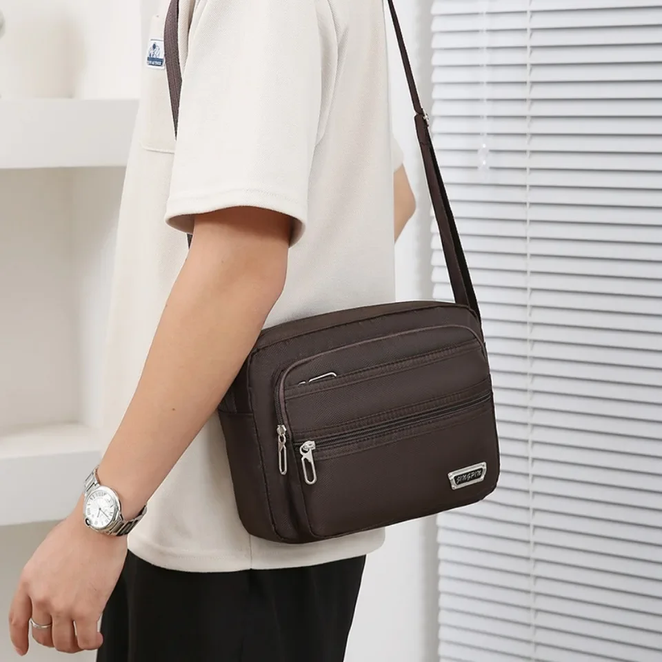 Men Cross-body Bags Male Leisure Versatile Shoulder Bags Boy Messenger Handbags For Travel Casual Satchel Solid Color Sac