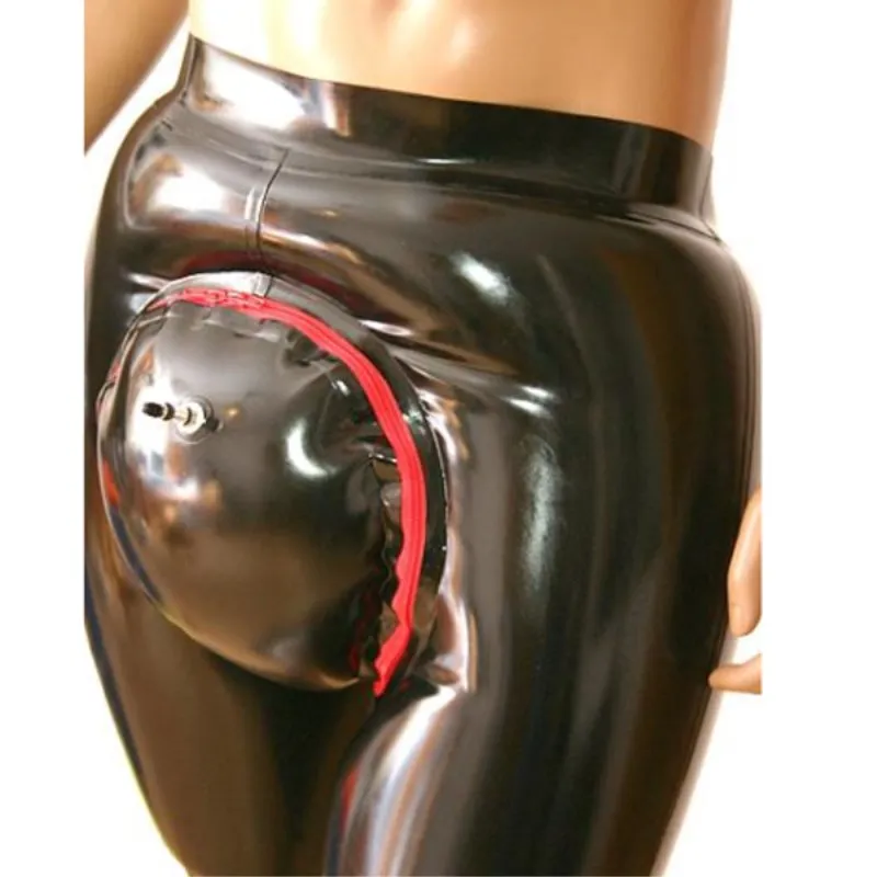 Later Rubber Pure High Quality Double Layer Underpants Black Men Boxer Shorts Briefs Special Material Underwear Size XXS-XXL