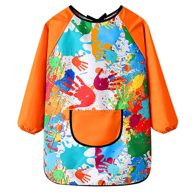 Babi Escolar Infantil Bata Impermeable Para Niños Con Mangas