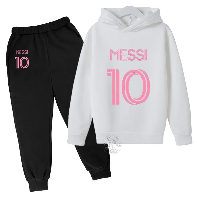 Autumn Messi children's suit street fashion boys and girls suit children's sports pullover sweatpants two-piece outdoor sports