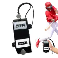 Handheld Tally Counter 4-Digit Number Count Clicker Counter Pitch Counter for Coaching Golf Contest double head counter fitting 1