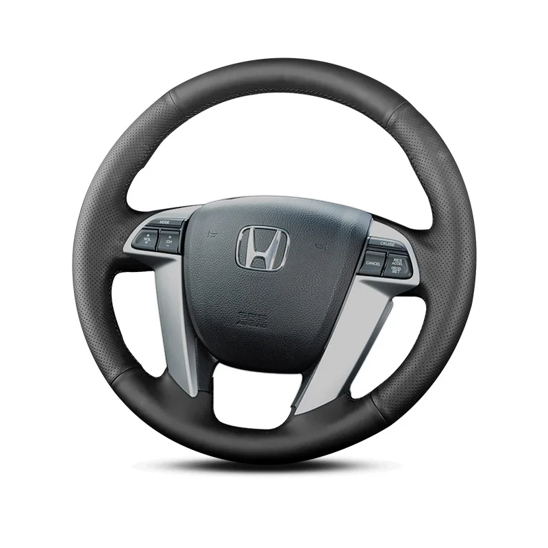 

Diy Hand Sewing Car Steering Wheel Cover for Honda 2008-2013 Accord 2009-2014 Odyssey Genuine Leather Protector Car Accessories