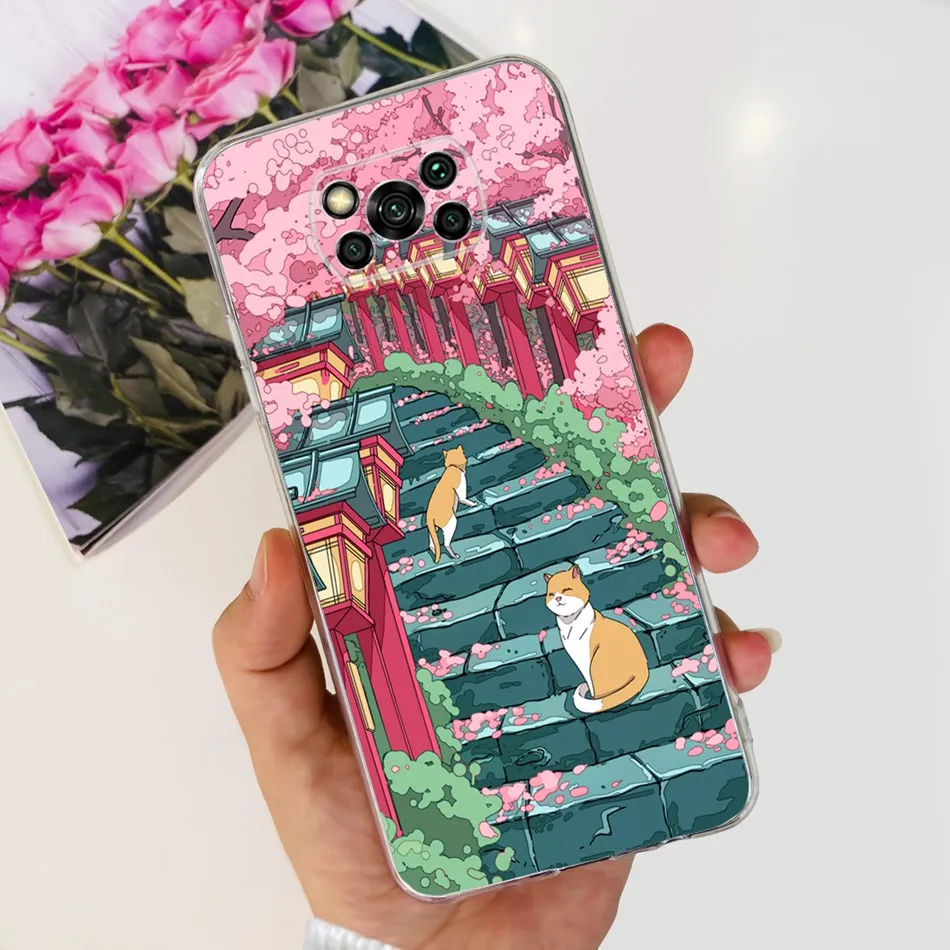 Cute Painted Soft Silicone TPU Bumper Phone Back Cover