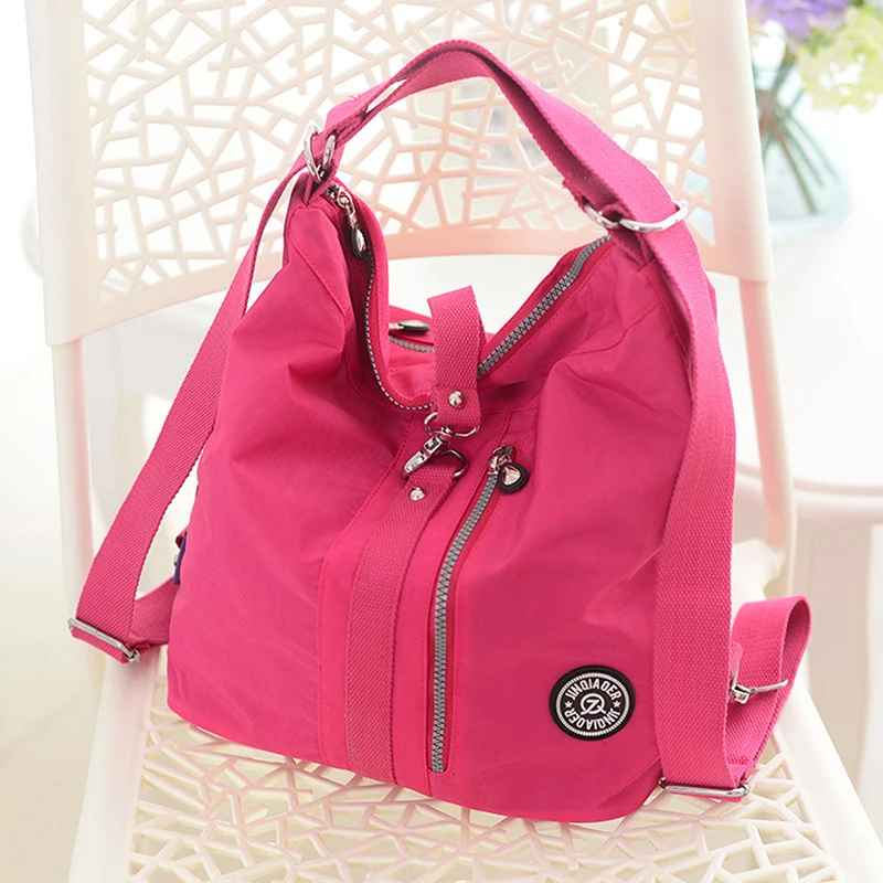 New Nylon Waterproof Backpack Bag For Women Girls Casual Zipper Sewing Backpack Retro Style Student Daily Bag Mochila Mujer 6