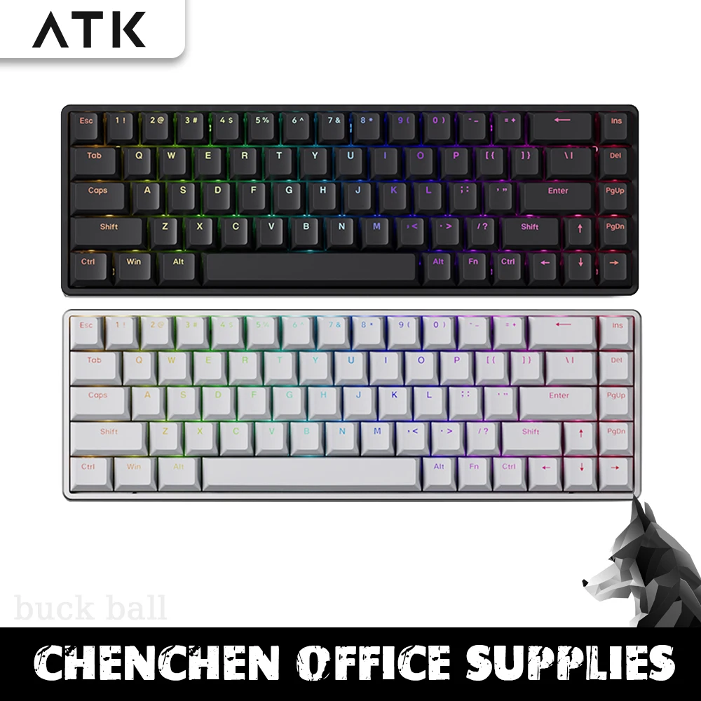 

ATK68 Wired Mechanical Keyboard 68keys Magnetic Switch Gamer Keyboard RGB PBT Keycaps Hot-Swap V-Hub Gaming Keyboards For Laptop