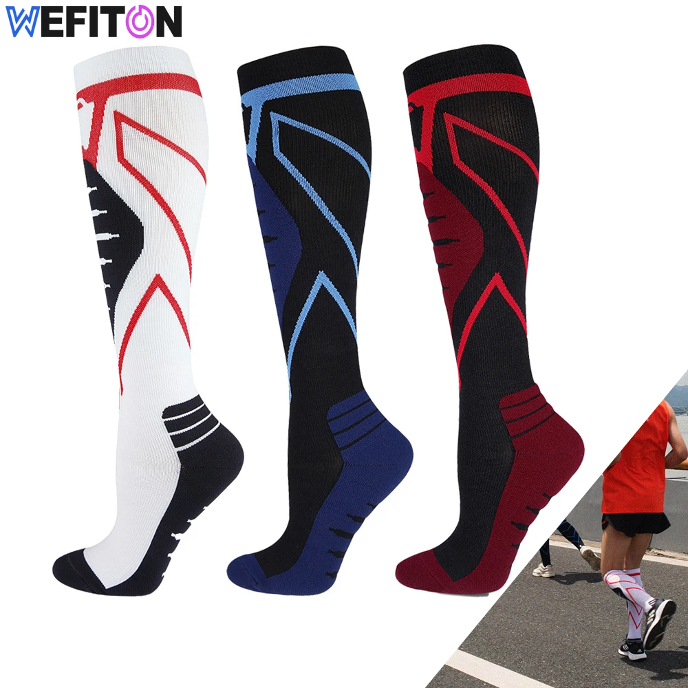 Calze A Compressione Alte Al Ginocchio 20-30 MmHg – Con Stampa Giraffa, Unisex, Per Sport E Viaggi