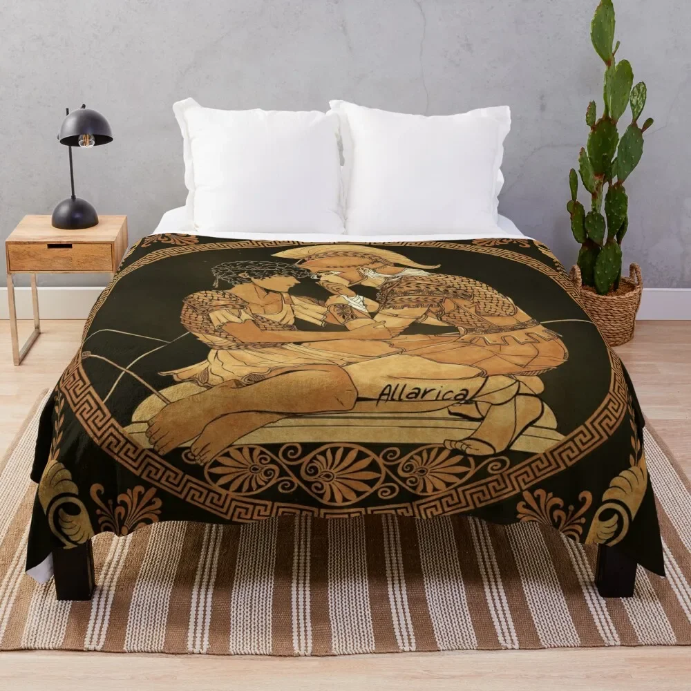 

Achilles Bandaging Patroclus Throw Blanket Fluffy Softs Polar Blankets