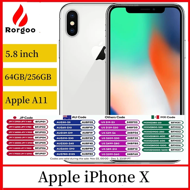 Original Unlocked Apple Iphone X 4g Mobile Phone Nfc 3gb Ram 64gb 256gb Rom 5 8.jpg