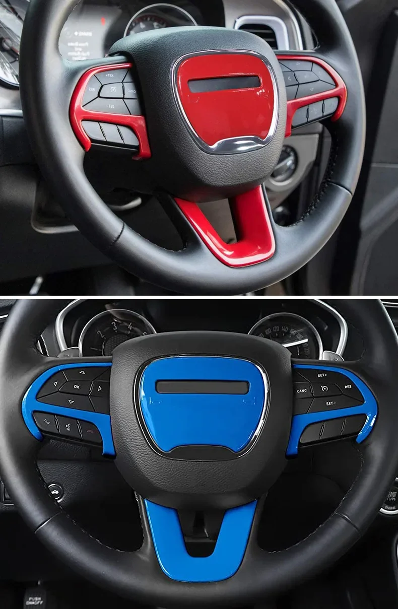 Lenkradabdeckung für 2015-2021 Dodge Challenger Charger Durango Carbon-Optik Zubehör – Detail 7