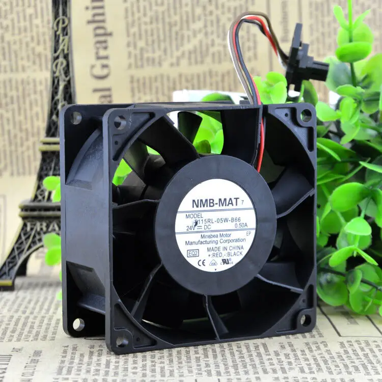 

1PC 3115RL-05W-B66 NMB Cooling Fan DC24V 0.50A 80*80*38mm 4pin New