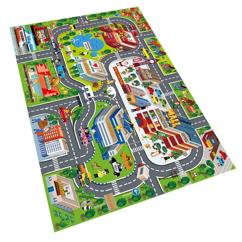 

1Set Parent-Child Interaction Game Map Rug Perfect Children's Educational Road Traffic City Life Play Kid Play Mat