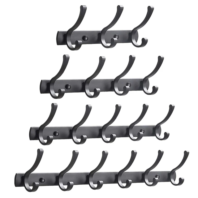 Coat Hook Rack Dual Hook Coat Hook Rack Wall Mount Hanger Clothes Hat  Storage Organizer Holder Shelf for Living Room - AliExpress